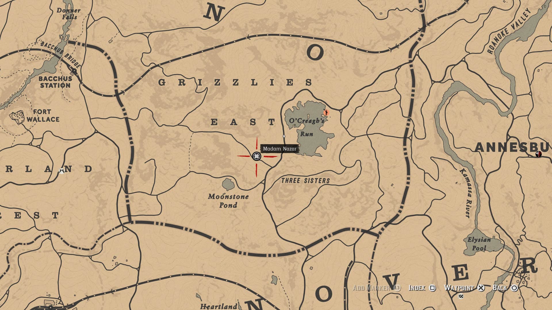 Madam Nazar's current location in Red Dead Online
