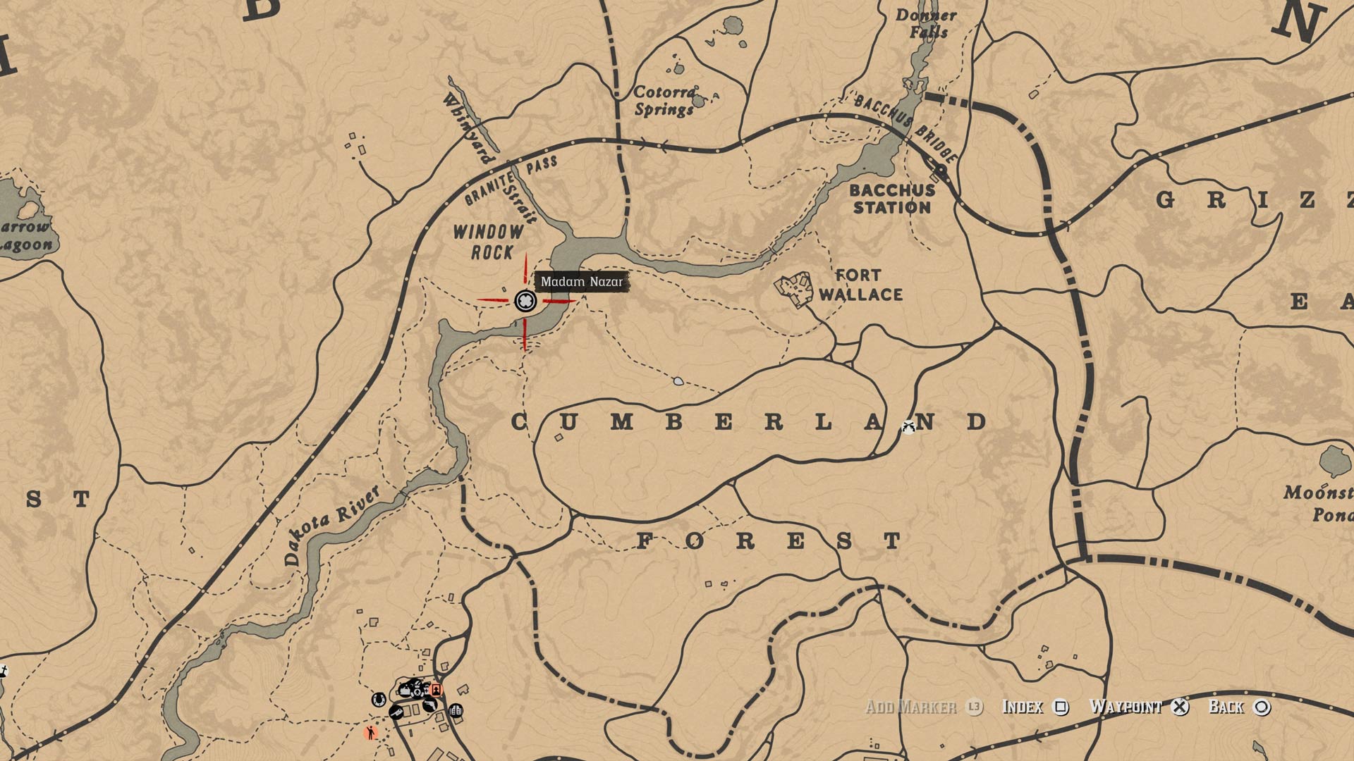 Madam Nazar's current location in Red Dead Online